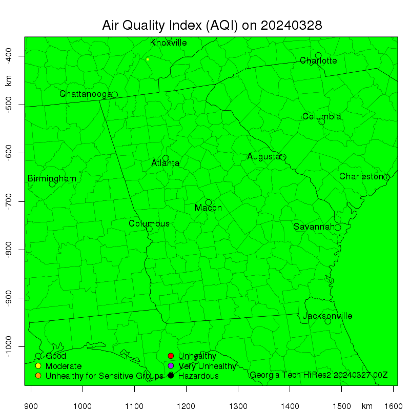 Daily Air Quality Forecast Map Not Found
