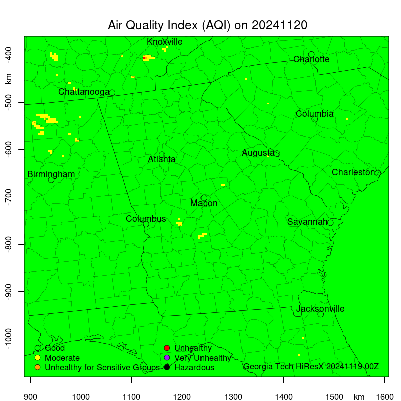 Daily Air Quality Forecast Map Not Found