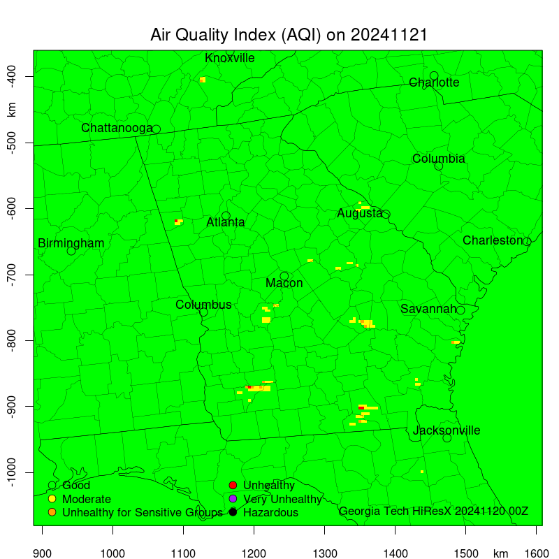 Daily Air Quality Forecast Map Not Found